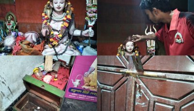 জৈন্তাপুরে শ্রী শ্রী রামেশ্বর শিব মন্দিরে দুর্ধর্ষ চুরি, ক্ষতি ৩০ লাখ টাকা