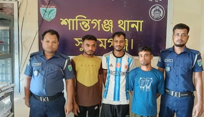 শান্তিগঞ্জে ১৭৫ পিস ইয়াবাসহ ৩ আসামি গ্রেপ্তার