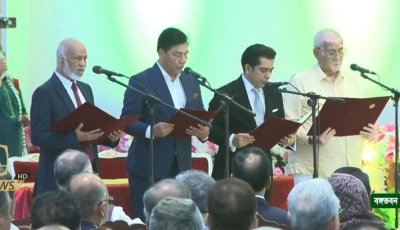 রাষ্ট্রপতি মির্জা ফখরুলের হাতে শপথ নিলেন ৪ মন্ত্রী ও ২ প্রতিমন্ত্রী