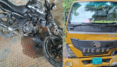 তামাবিল মহাসড়কে ট্রাকের ধাক্কায় মোটরসাইকেল আরোহী নিহত