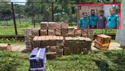 সিলেটে ২৮ লাখ টাকার ভারতীয় বিস্কুট-চকলেটসহ মিনি কাভার্ড ভ্যান আটক, গ্রেপ্তার ১