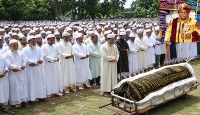 দুই ঘণ্টার ব্যবধানে বাবা-ছেলের মৃত্যু, একই ঈদগাহে জানাজা শেষে পাশাপাশি দাফন