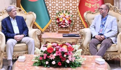 রাষ্ট্রপতির সঙ্গে ড. ফয়েজ উদ্দিন এমবিইর সৌজন্য সাক্ষাৎ