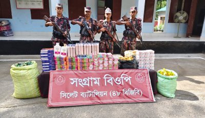 সিলেট সীমান্তে গরু-মহিষসহ ৬৮ লাখ টাকার চোরাচালান জব্দ