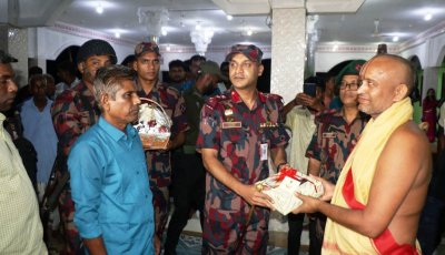 জৈন্তাপুর, কানাইঘাট ও জকিগঞ্জের ৫৭ পূজামণ্ডপের নিরাপত্তায় ৮ প্লাটুন বিজিবি মোতায়েন
