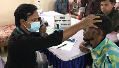 ওসমানীনগরে অনুমতি নিয়ে প্রশ্নের মধ্যেই চক্ষু শিবির, সেবা পেলেন ৬০০ রোগী