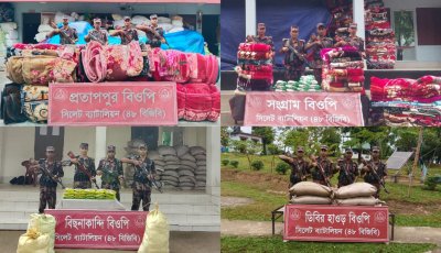 কম্বল-গরু-চিনিসহ সিলেট সীমান্তে ১০ লাখ টাকার পণ্য জব্দ