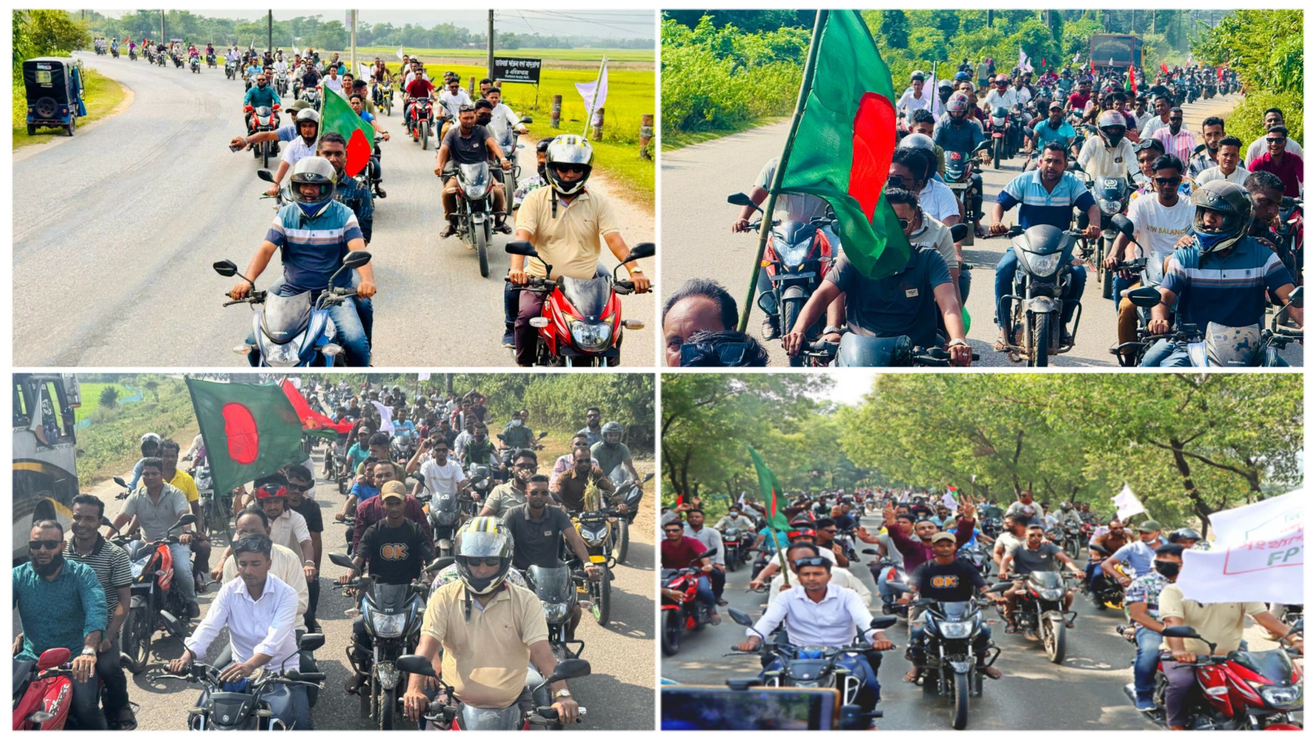 সিলেট-৪ আসনে ৩১ দফার প্রচারে জামান  অনুসারীদের দীর্ঘ ৬০ কিলোমিটার শোভাযাত্রা