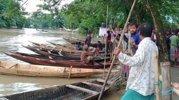 সিলেটের যে হাটে: বন্যা এলে নৌকার কদর বাড়ে