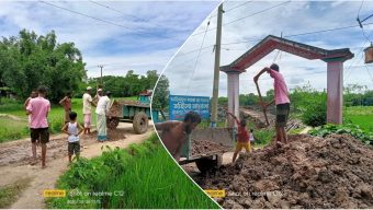 জৈন্তাপুরে প্রবাসী আব্দুল গফফার চৌধুরী খসরু’র অর্থায়নে রাস্তা সংস্কার