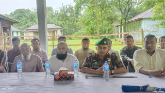 দূর্গাপুজা উপলক্ষে জাফলংয়ে বিজিবির মতবিনিময়