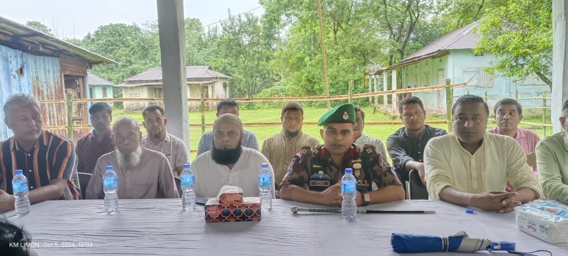 দূর্গাপুজা উপলক্ষে জাফলংয়ে বিজিবির মতবিনিময়