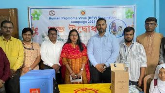 বিশ্বনাথে জরায়ুমুখ ক্যান্সার প্রতিরোধে কিশোরীদের এইচপিভি টিকাদান কর্মসূচীর উদ্বোধন