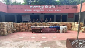 সিলেট সীমান্তে বিজিবির অভিযানে বিপুল পরিমাণ চোরাচালান জব্দ