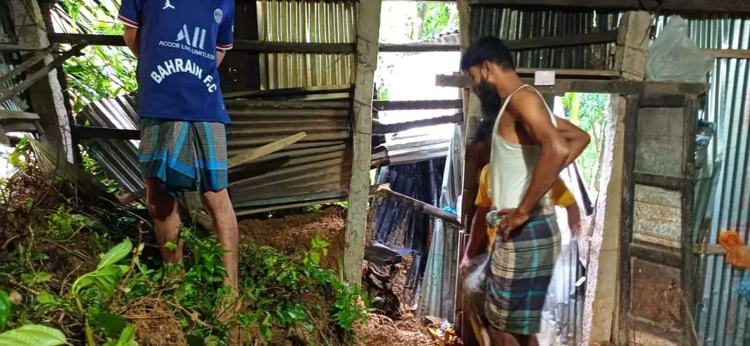 জৈন্তাপুরে টিলা ধসে ৩ জন আহত