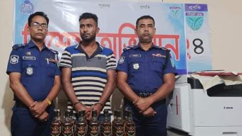 ভারতীয় মদসহ ছাতকের মাদক ব্যবসায়ী রাসেল গ্রেফতার