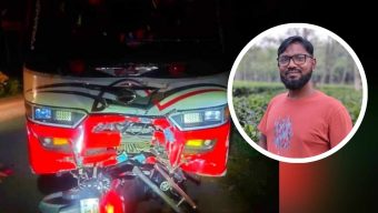 সিলেট তামাবিল মহাসড়কে মোটরসাইকেল-বাস মূখোমূখি সংর্ষষে ব্যাংক কর্মকর্তা নিহত