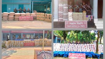 সিলেট-সুনামগঞ্জ সীমান্তে বিজিবির অভিযানে ১ কোটি ৬৫ লাখ টাকার চোরাচালানী মালামাল জব্দ