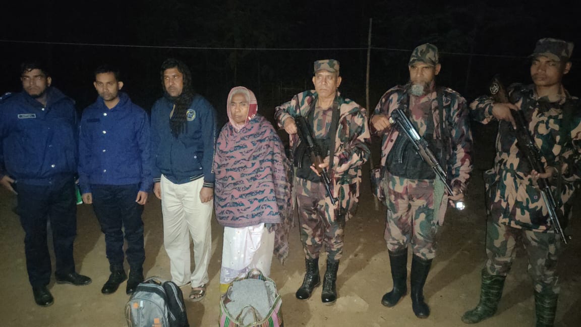 জৈন্তাপুর সীমান্তে বিজিবি ও পুলিশের অভিযানে ভারতীয় নারীসহ আটক ২