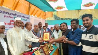 জৈন্তাপুরে প্রধান শিক্ষকের অবসর জনিত বিদায় সংবর্ধনা