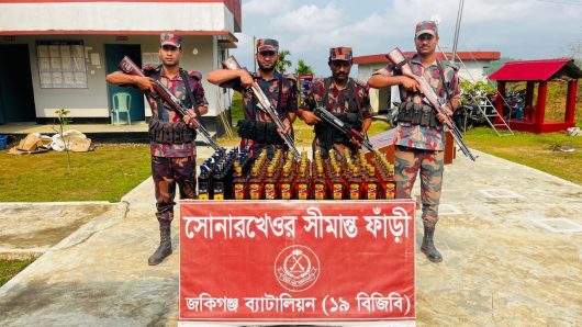 সিলেট ১৯ বিজিবির অভিযানে অর্ধকোটি টাকা মূল্যের ভারতীয় পন্য আটক