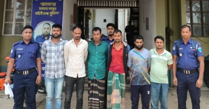 ছাতক থানা পুলিশের অভিযানে বিভিন্ন মামলার ৬ আসামি গ্রেফতার 