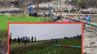 মাধবপুরে অবৈধ বালু উত্তোলনের বিরুদ্ধে মোবাইল কোর্টের অভিযান ড্রেজার মেশিন ও পাইপ জব্দ