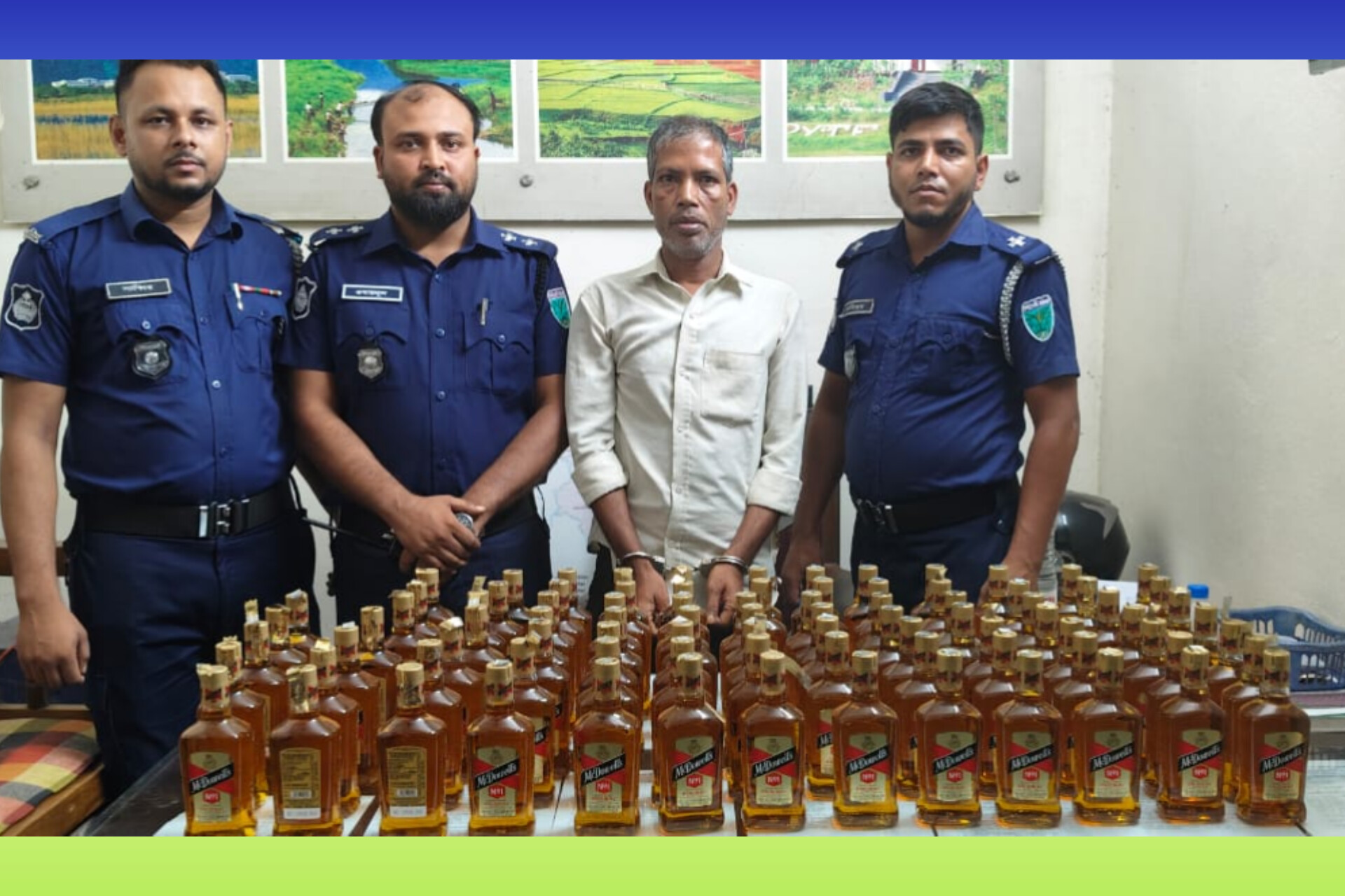 জৈন্তাপুরে ৮৯ বোতল মদ সহ ১জনকে আটক করেছে পুলিশ 