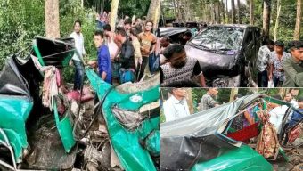 জকিগঞ্জে বর-কনের গাড়ি মাইক্রোবাস ও টমটম সংঘর্ষে নিহত ২, আহত ১২