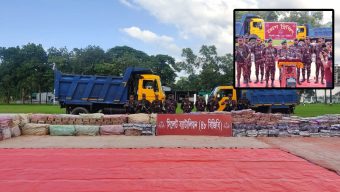সিলেট সীমান্তে সাড়ে ৭ কোটি টাকার ভারতীয় চোরাই পণ্য জব্দ
