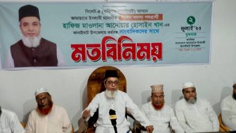 কানাইঘাটে সাংবাদিকদের সঙ্গে মতবিনিময়ে জামায়াত প্রার্থী আনোয়ার হোসাইন খান