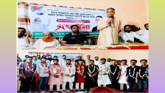 জৈন্তাপুরে স্বেচ্ছাসেবক দলের উদ্যোগে দুই কলেজ ছাত্রদলের কমিটিকে সংবর্ধনা