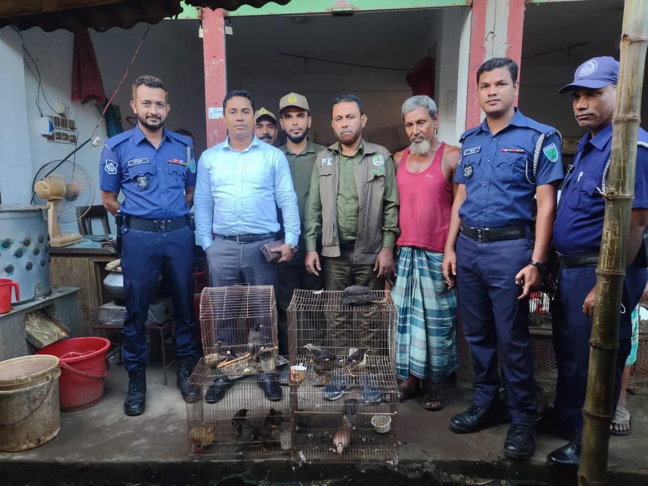 মাধবপুরে ২০ টি দেশীয় বন্যপাখি উদ্ধার