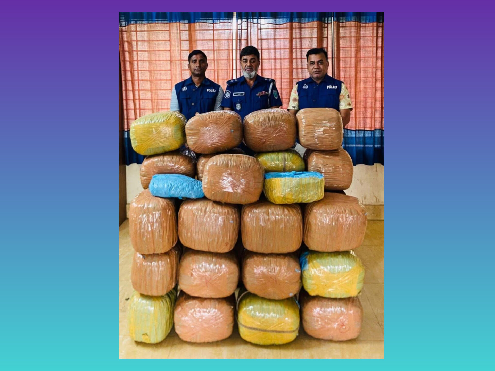 মাধবপুরে ১০৮ কেজি গাঁজা জব্দ 