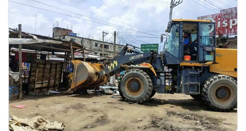 শায়েস্তাগঞ্জ ও অলিপুরে অবৈধ স্থাপনা উচ্ছেদ