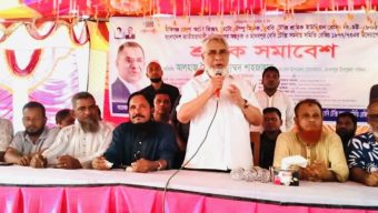 মাধবপুরে শ্রমিক ইউনিয়ন এর সমাবেশ