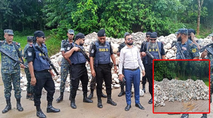 সিলেটে আরও ৩৭ হাজার ঘনফুট সাদাপাথর জব্দ করলো র‍্যাব