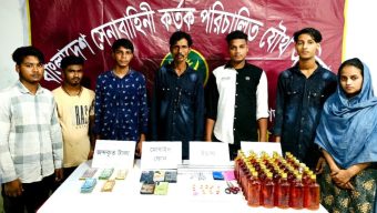 গোলাপগঞ্জে সেনা অভিযানে মাদক ব্যবসায়ী একই পরিবারের ৪ জন সহ আটক ৬