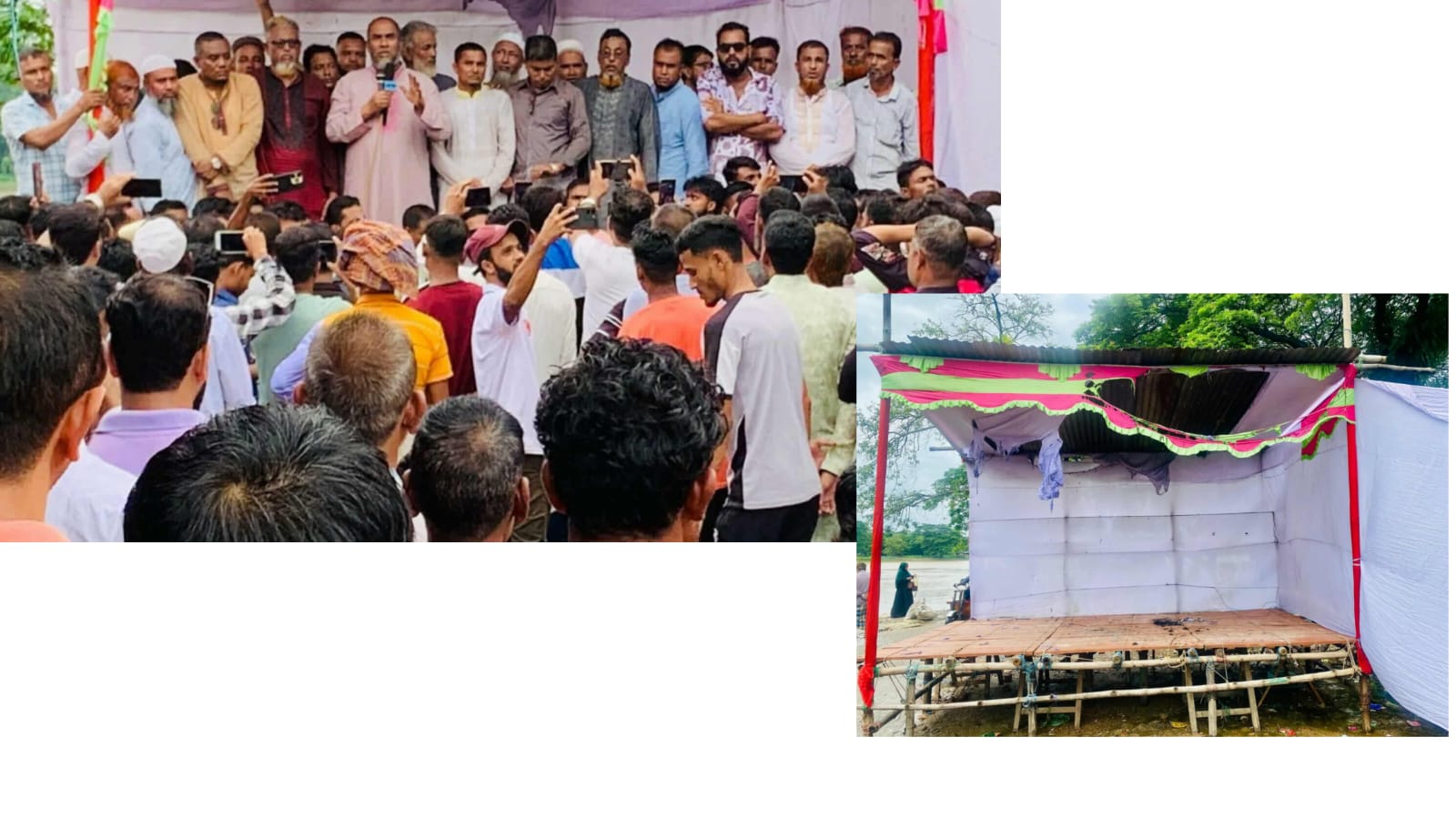 বালাগঞ্জে পোড়া মঞ্চে বিএনপির জনসভা 
