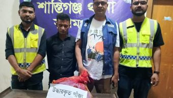 শান্তিগঞ্জে ২ কেজি গাঁজাসহ মাদক ব্যবসায়ী আটক