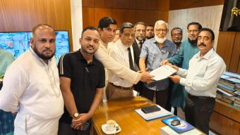 সিলেট-চারখাই-শেওলা মহাসড়ক উন্নয়ন প্রকল্পের কাজ  নির্ধারিত সময়সীমার মধ্যে শেষ করতে স্মারকলিপি প্রদান