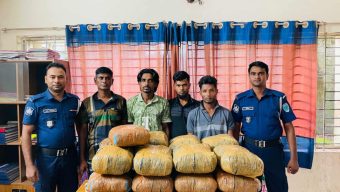 মাধবপুরে ৫০ কেজি গাঁজাসহ গ্রেপ্তার ৪
