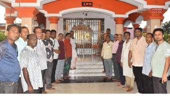 শ্রী শ্রী গোপালটিলা আখড়ার দেবোত্তর সম্পত্তি  পরিদর্শনে ঐক্য পরিষদ ও পূজা পরিষদের নেতৃবৃন্দ
