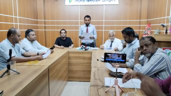 বিয়ানীবাজারে অপপ্রচার ও কথিত মানববন্ধনের প্রতিবাদে সাদিক হোসেন এপলুর সংবাদ সম্মেলন
