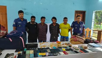 সিলেটে আন্তঃজেলা ডাকাত দলের ৪ সদস্য গ্রেপ্তার: বিপুল মালামাল উদ্ধার