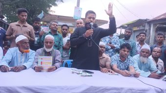 গোয়াইনঘাটে বিএনপির ৩১ দফা বাস্তবায়নের লক্ষ্যে লিফলেট বিতরণ