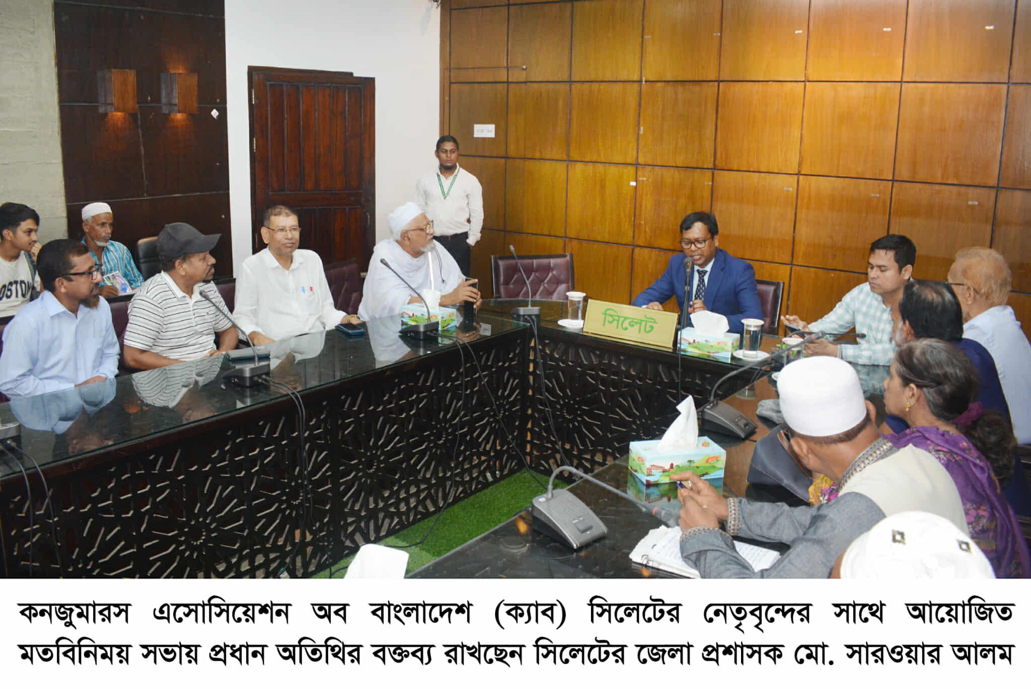 জেলা প্রশাসকের সাথে ক্যাব সিলেটের নেতৃবৃন্দের মতবিনিময়