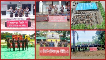 সিলেট সীমান্তে পৃথক অভিযানে ১ কোটি ৬৮ লক্ষ টাকার ভারতীয় চোরাই পন্য জব্দ- আটক ২